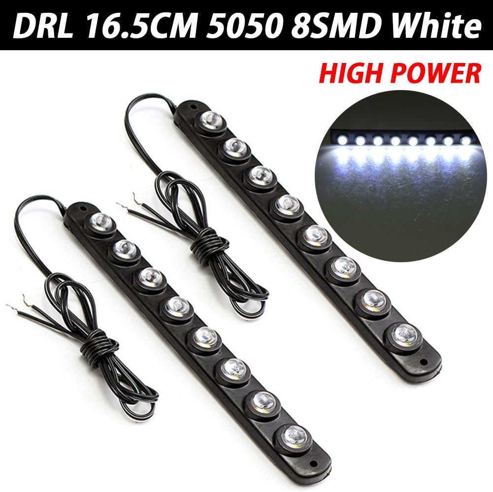 Luci Lampadine E Indicatori Taben Ad Alta Potenza Per Luci Di Guida Diurna Sottili 5630 18 Smd Drl 2 Strisce Led A Luce Bianca Auto E Moto Training C Co Jp