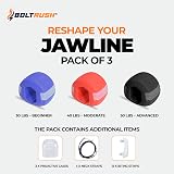 BOLT RUSH Jaw Exerciser Pack of 3 with 3 Resistance Levels and Strips view 2