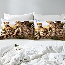Erosebridal Leopard Bedding Set Twin, Cheetah