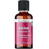 Viva Doria Anise Essential Oil, 100% Pure, Natural, Anise Star Essential Oil, Undiluted, for Aromatherapy | Food Grade, 30 mL (1 Fluid Ounce)