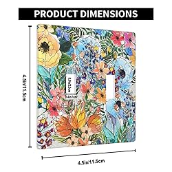 Pznen Blue Retro Boho Floral Double Toggle Light