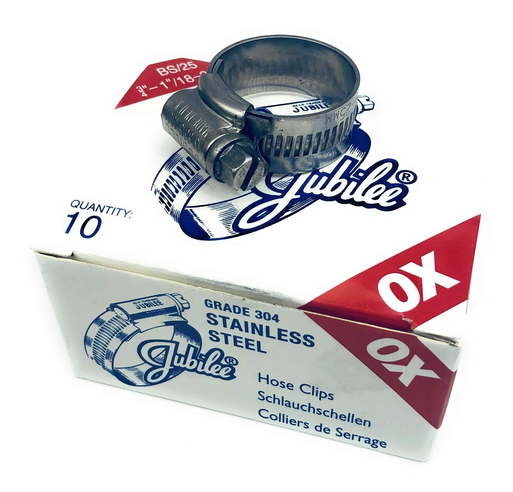 Best Price Square Jubilee® Stainless Steel SS304 Hose Clamp 18-25mm x 10