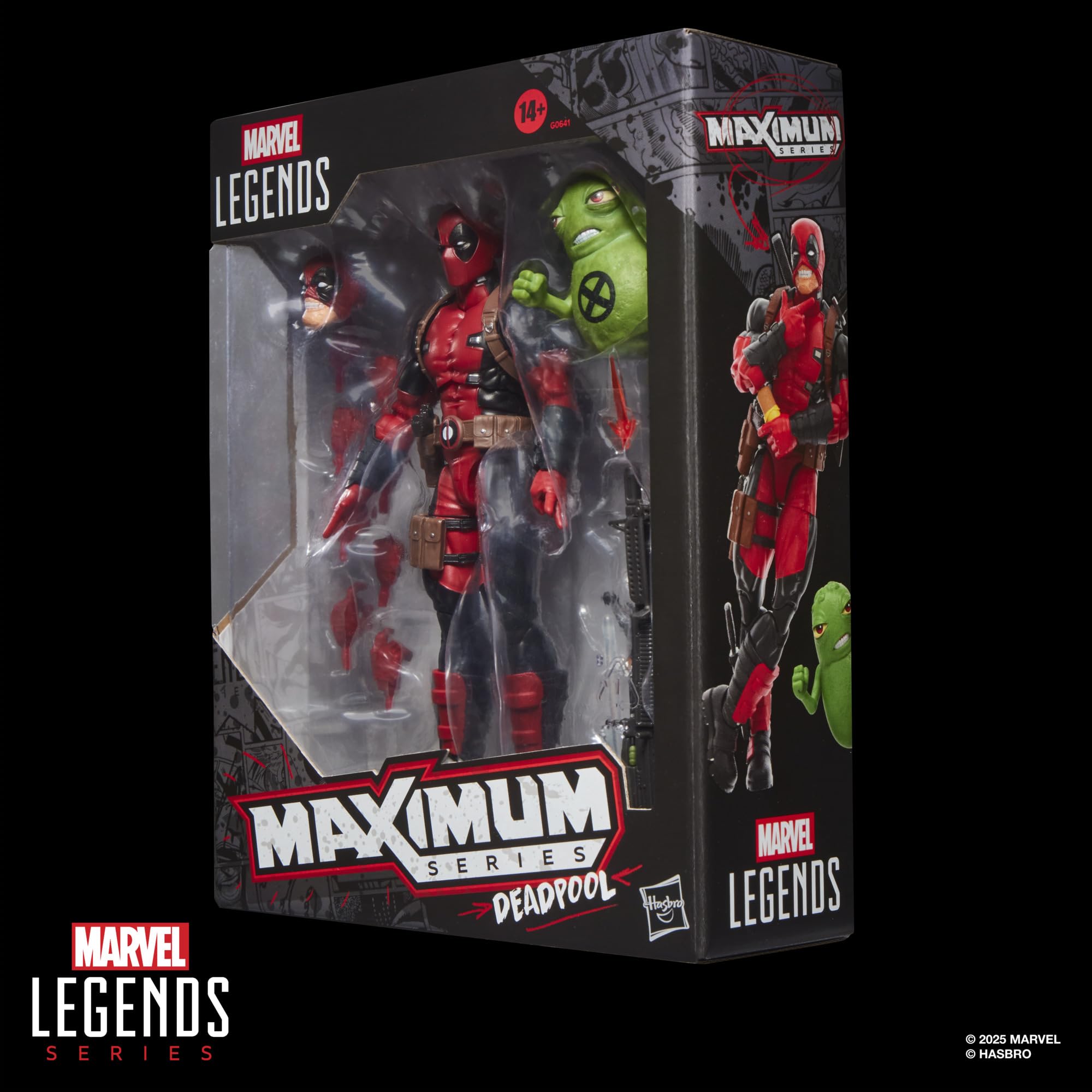 Marvel Legends Maximum Series Deadpool, Deluxe Deadpool Comics Collectible 6-Inch Action Figure with 24 Accessories Including X-Force’s Doop