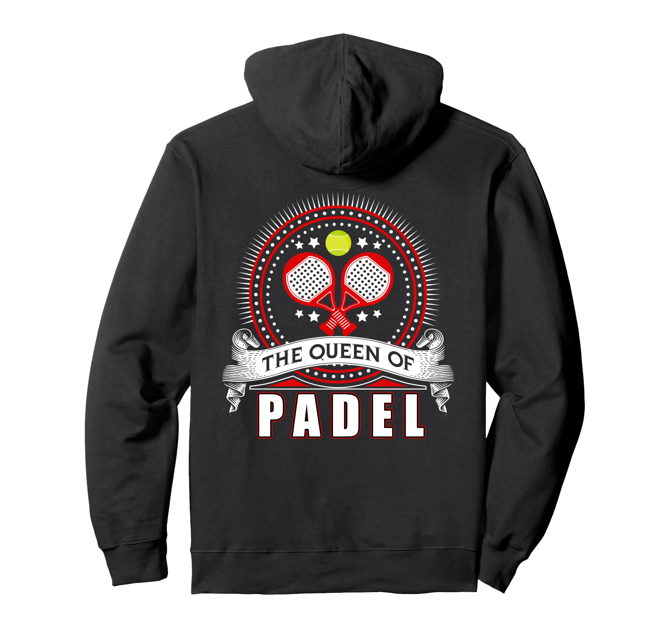 Padel Tennis Ribbon with rackets and ball sport and hobby Pullover Hoodie