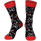 Aueyan Christmas Socks Men Women Funny Holiday Socks for Stocking Stuffers Gifts
