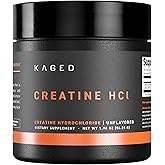 Kaged Creatine HCl Powder, Unflavored, Muscle Building and Recovery Supplement, Patented Formula, Highly Soluble Powder, 75 Servings