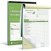 Harfesto Professional Garden Invoice Receipt Book, Landscaping Invoice Book for Small Business - 5.7 X 8.3 in, 2-Part Carbonless Work Order Forms, 100 Sets (2 Books) - Lawn Care Equipment Accessories