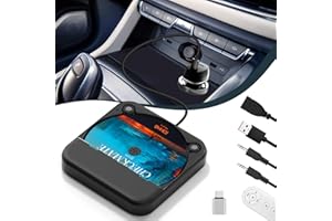 Dislind Portable USB CD Player for Car, Portable Car CD Player with USB-C Adapter & Extension Cable, External CDs Players for