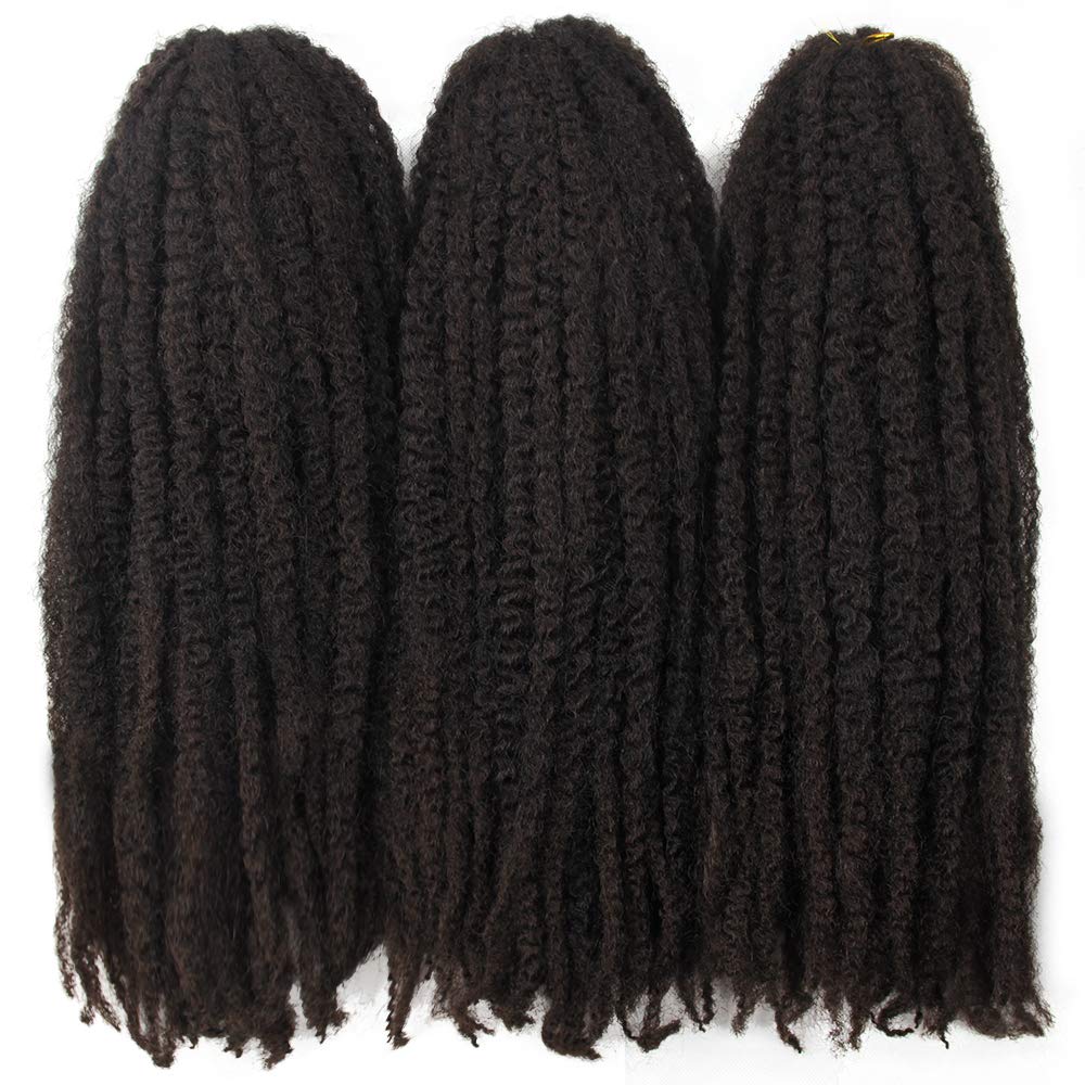 Afro Kinky Twist Crochet Hair Braids Marley Braid Hair 18inch 1b