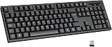cimetech 2.4G Wireless Keyboard UK Full-Size with Numpad Black view 1