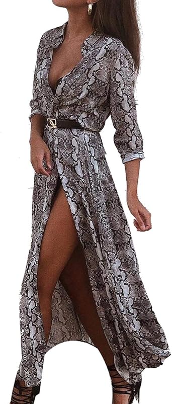 button down boho dress