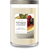 Yankee Candle Large Tumbler Scented Candle with up to 80 Hour Burn Time, Premium Plant Wax Blend for Consistent Burn, 20 oz Tumbler Candle with Room Filling Fragrance, Vanilla Crème Brûlée