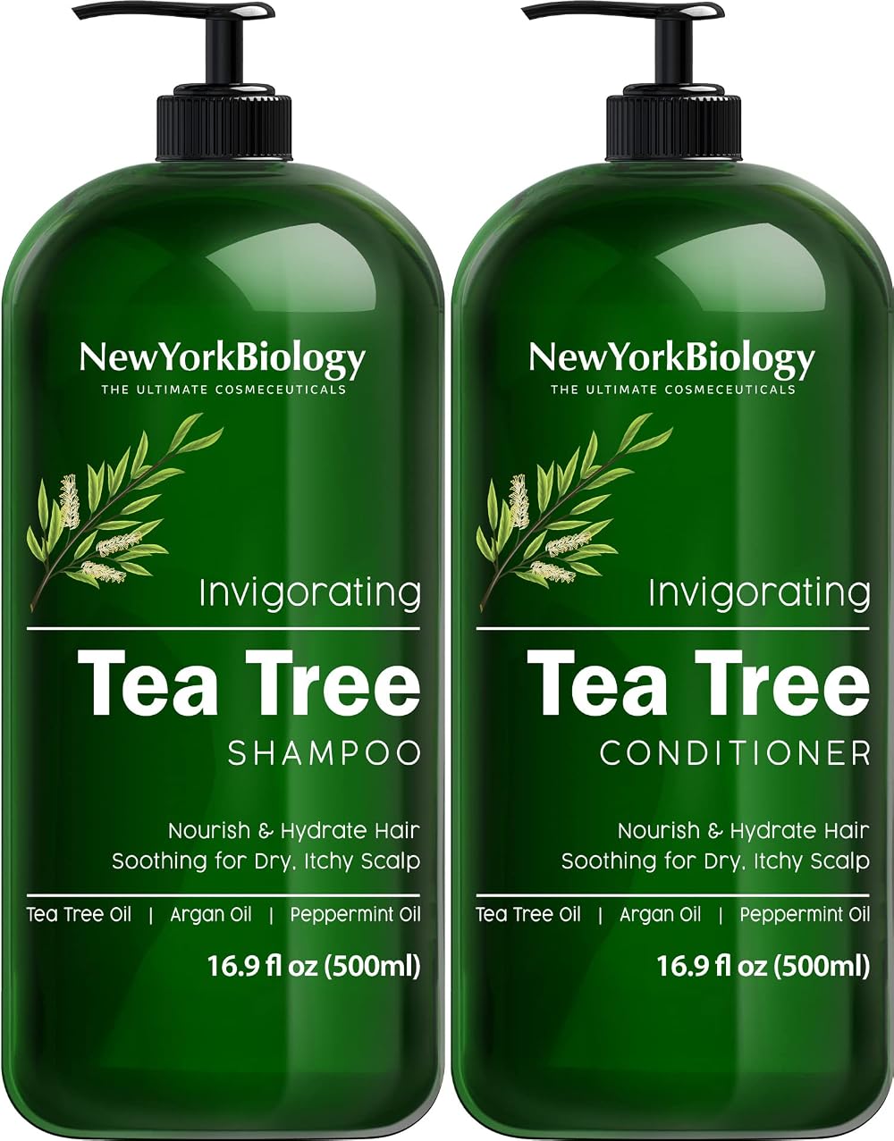 New York Biology Tea Tree Shampoo and Conditioner Set 16.9 fl oz