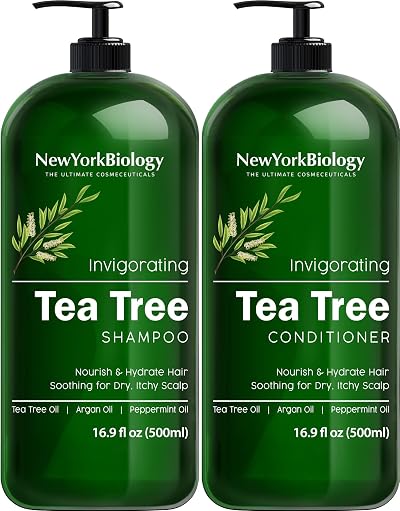 New York Biology Tea Tree Shampoo and Conditioner Set 16.9 fl oz
