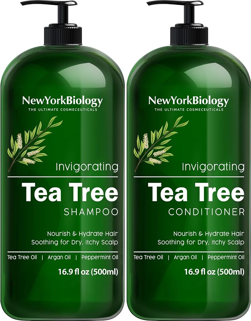 New York Biology Tea Tree Shampoo and Conditioner Set 16.9 fl oz