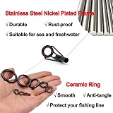 9KM DWLIFE Fishing Rod Tip Eye Repair Kit 20 Sizes Stainless Steel Ceramic view 4