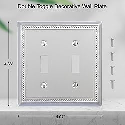 OKAWYC Double Toggle Light Switch Cover Belaire