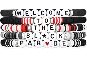 IDesign Punk Rock Bracelet Black Concert Inspired Bracelet Jewelry for Fans Party Dress Outfit Mer