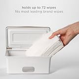 Ubbi Baby Wipes Dispenser with Weighted Plate and Seal Taupe view 6