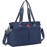 AMXNX Tote Bag for Women with Zipper Travel Large Crossbody Shoulder Bag Handbag Water-resistant Nylon with Multi Pockets