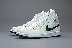 Nike Women's WMNS Air Jordan 1 Mid Trainers, Beige, 6
