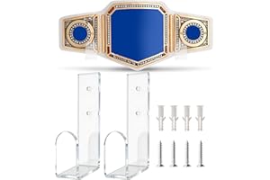 2Pcs Wrestling Championship Belt Display Holder for Wall, Transparent Acrylic Wrestling Championship Belt Wall Mount Display 