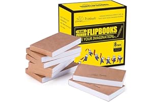 PRIMBEEKS Premium Blank Flipbooks, 720 Sheets (1440 Pages) No Bleed Flip Book Kit, 4.5" x 2.5" Drawing Paper for Animation, Sketching, Cartoon Creation.