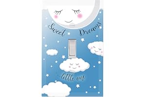 CREATE-A-MURAL Nursery Wall Decor Light Switch Cover Plate (Sweet Dreams Blue)