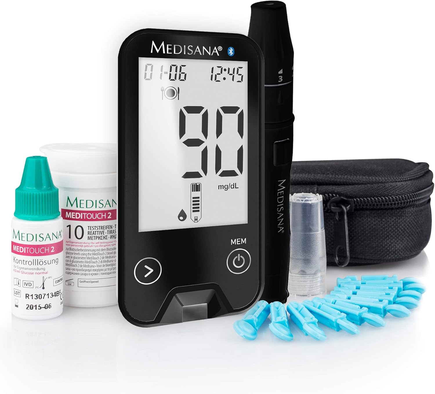 Medisana MediTouch 2 connect mg/dL Schwarz