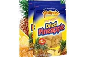 Philippine Brand Dried Pineapple 3.5 oz Bag (Pack of 2) – Tropical Dried Pineapple Chunks, Sweet & Chewy Dehydrated Fruit Snacks, Vegan & Gluten-Free Snack, Perfect Healthy Snack for All Ages