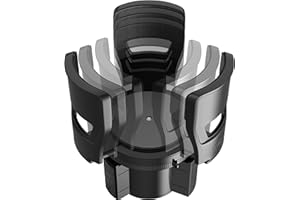 GORILLA GRIP Car Cup Holder Expander, Keeps Large Drink Cups Secure, Expander Fits Yeti, HydroFlask, Stanley 18 to 48oz, Stocking Stuffer, Gifts for Men, Women, Adjustable Arms and Base, Black