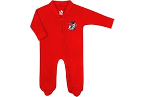 Little King NCAA Long Sleeve Full Zip Footed Romper With Embroidered Team Logo-Sizes 0-3M 3-6M 6-9M