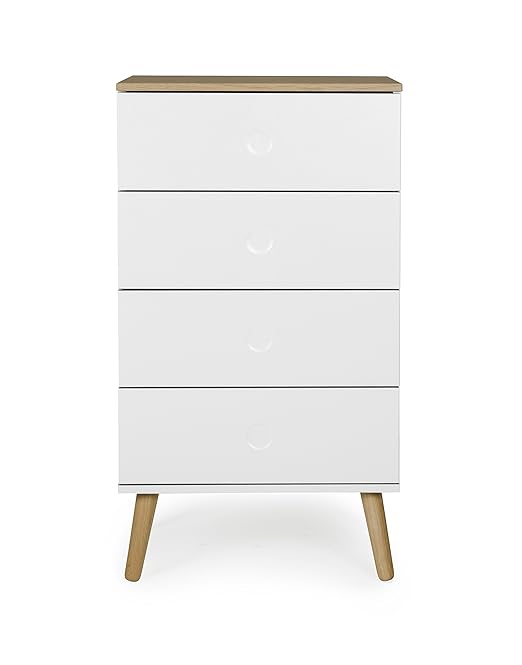 tenzo Dot Kommode, Holz, weiß/eiche, 55 x 43 x 98 cm