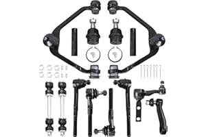 KUIPERAUTO 14PCS Front Suspension Kit Upper Control Arm Compatible For 1997-2002 Ford F150 Expedition Compatible for 1998-2002 Lincoln Navigator 2WD with Bolt Sway Bar,Ball Joint, Inner Outer Tie Rods