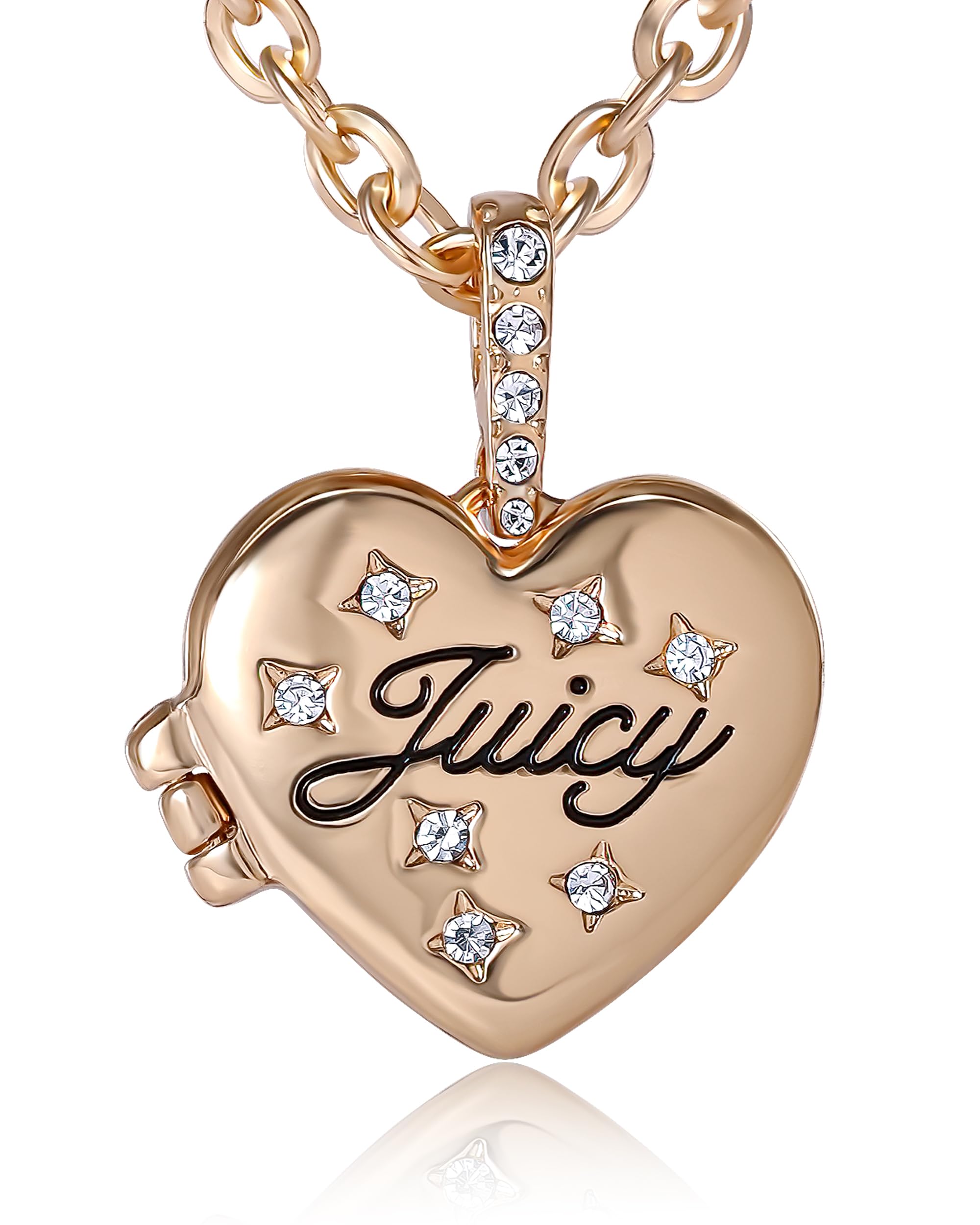 Juicy Couture Heart Locket Necklace for Women 18