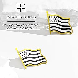 Brittany Flag Lapel Pin - Enamel Metal National