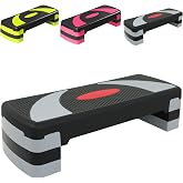 ZENY 31&rsquo;&rsquo; Aerobic Step Platform, Workout Stepper with 4 Stable Risers | Non-Slip, Height Adjustable, 3 Levels Stand Up Steppers for Exercise at Home, Fitness Equipment for Home Gym