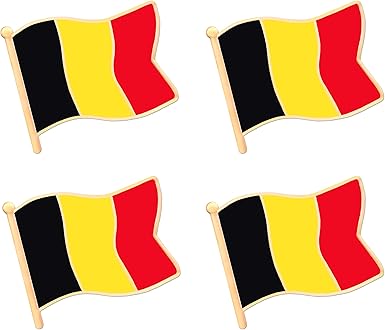 Amazon Com Aley Belgica Bandera Belga Pin Decoraciones 4 Unidades Clothing