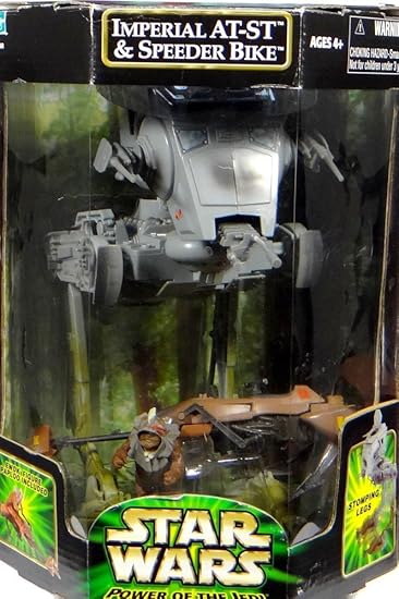 AT-ST Walker & Imperial Speeder Bike mit Ewok Paploo - Star Wars 'Return of the Jedi' Power of the Jedi Collection von Hasbro