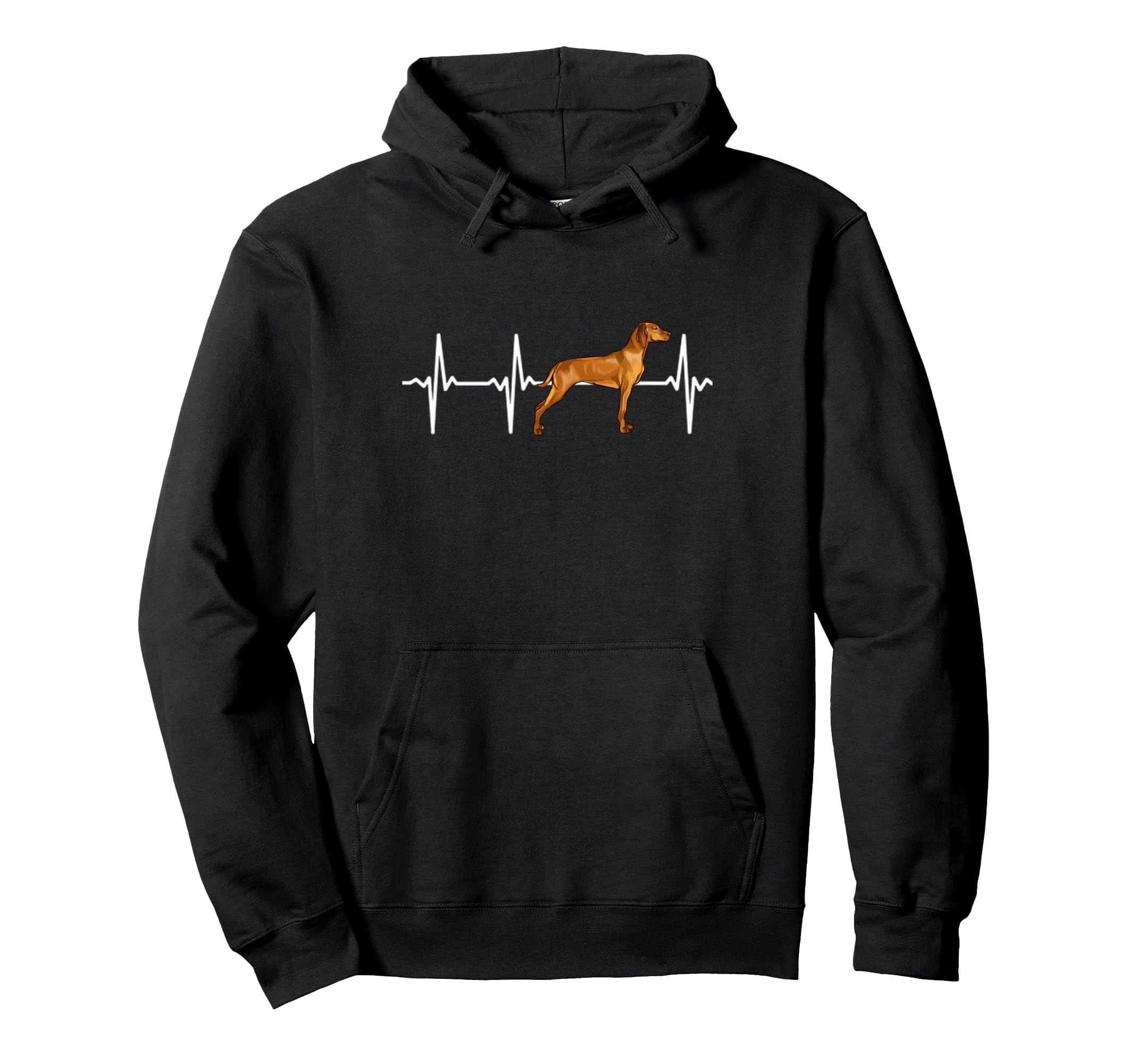 Vizsla Heartbeat Love My Dog Pullover Hoodie