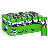 Fanta Soft Drink Exotic Flavor (Passion fruit, Peach, Orange) From Germany 11.15 fl oz Each Can (Case of 24)