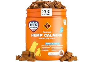 ZENO Hemp Calming Chews for Dogs Anxiety 200 pcs - Chicken Flavored - Anxiety Relief - Calming Chews - Melatonin for Dogs - f