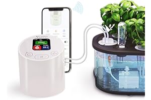 LetPot EC & Temperature Meter with APP and Water Pump Multi-Layer Electroplated Probe, Water Shortage Reminder, Conductivity Meter for Hydroponic System and Indoor Plant Grow (with Pump)