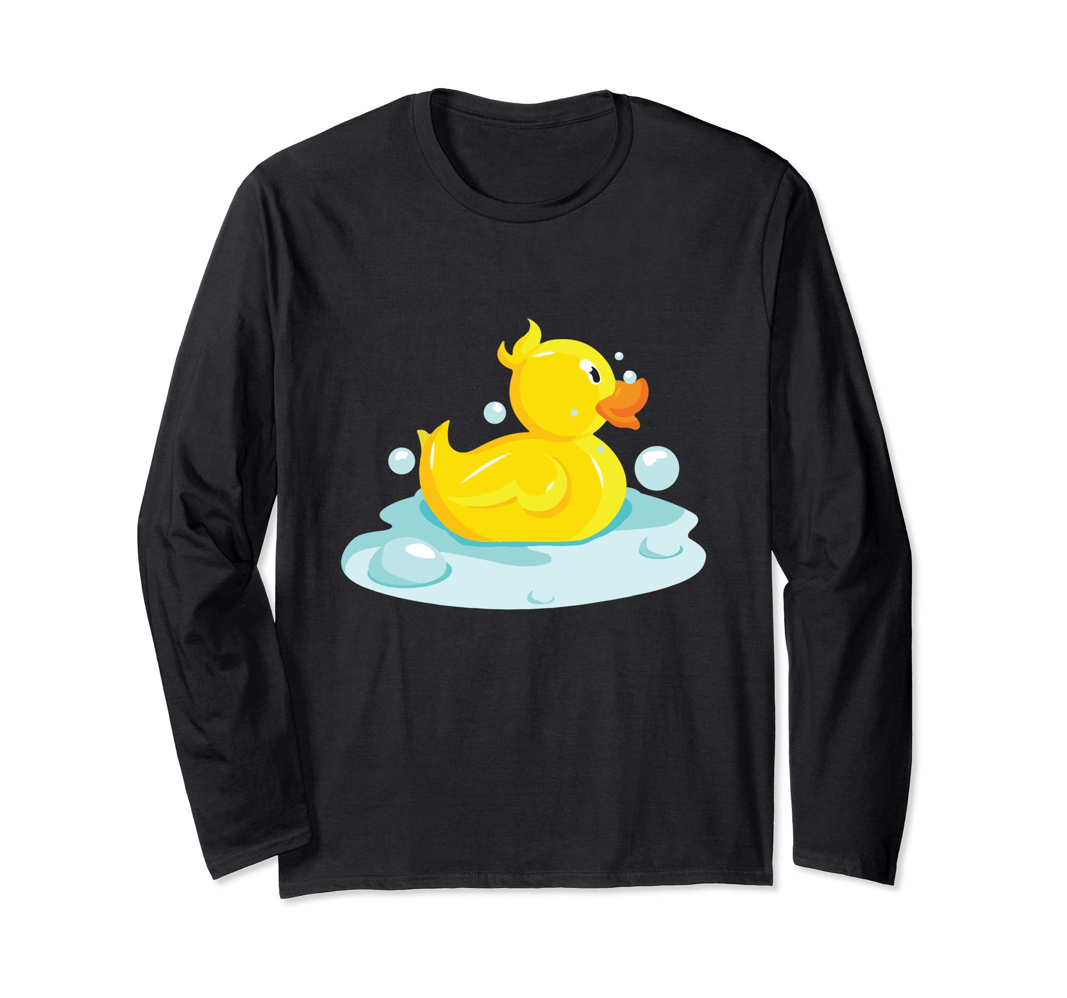 Cute Yellow Duck Rubber Ducky Duckie Bathtub Party Day Gift Long Sleeve T-Shirt