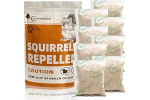 ANEWNICE Squirrel Repellent Outdoor, Mouse Rodent Repellent for Car Engines 8P, Natural Squirrel Repellent for Bird Feeders/Garden/Attic,Ultra Powerful Chipmunk Repellent,Keep Squirrel Away for Plants