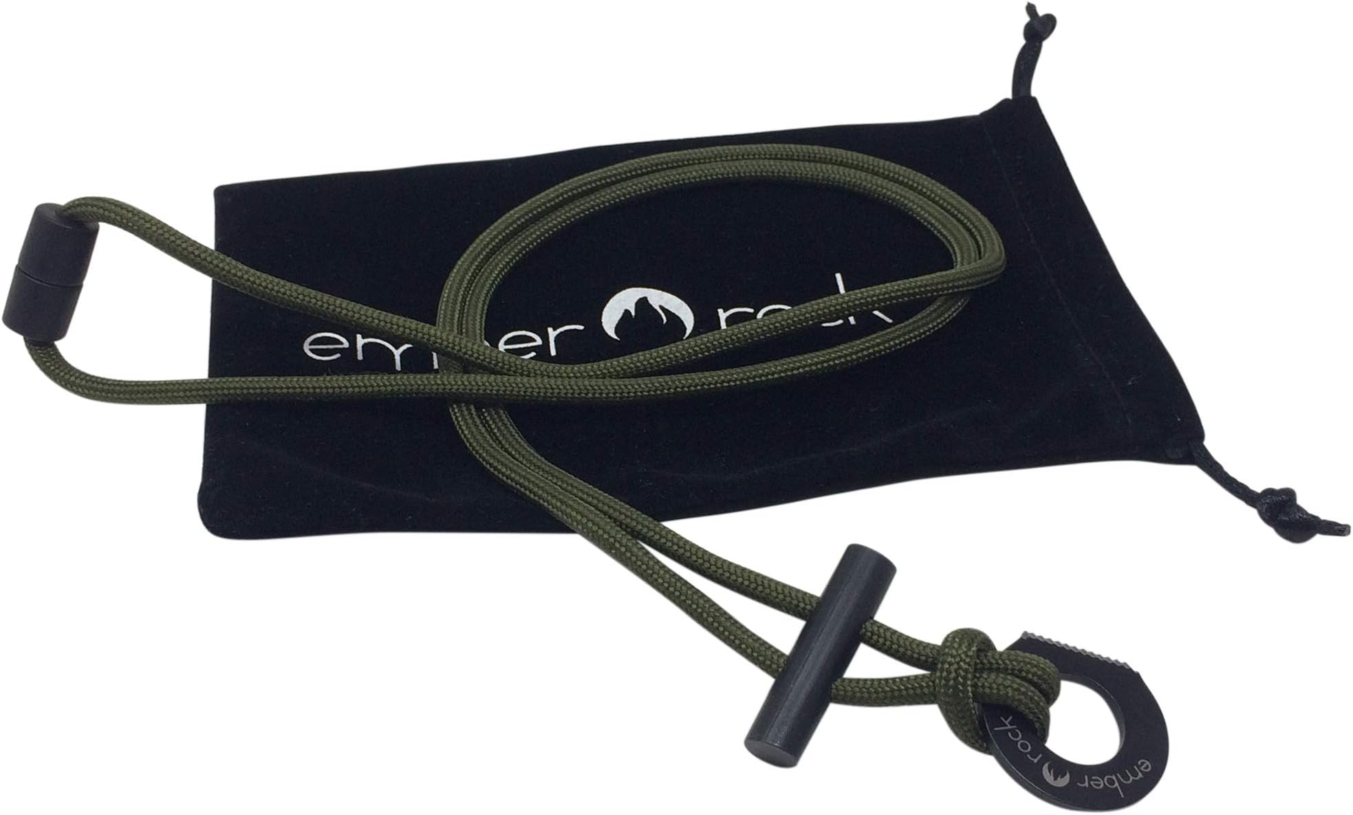 Ember Rock Firesteel_Necklace (Army Green)