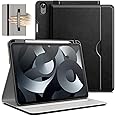 JETech Case for iPad Air 11-Inch M3/M2 (2025/2024), iPad Air 5/4 (10.9-Inch, 2022/2020 Model, 5th/4th), PU Leather Business Folio Protective Tablet Cover Pocket, Multi-Angle Viewing (Black)