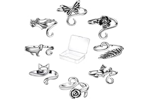 Hotlea 8 Pieces Crochet Tension Rings for Crocheting Yarn Guide Ring for Finger Yarn Crochet Ring Knitting Accessories