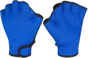 EFANR 1 Pair Swimming Gloves Aquatic Swim Training Gloves Neoprene Webbed Gloves Fitness Water Resistance Glove for Men Women Children Unisex