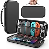 MoKo Carrying Case for Nintendo Switch 2(2025), Protective Hard Shell Portable Travel Carry Case Pouch holds 10 Cartridges with Pockets for Switch 2 Accessories and Games, Black